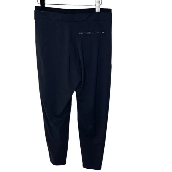 ATHLETA Venice Mid Rise Zip Pocket Stretch Tapered Pintuck Pants Black, Small - Picture 7 of 10